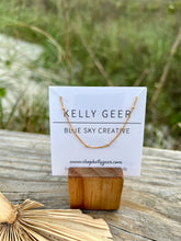 Load image into Gallery viewer, Dark Sky, 18" Saturn curb chain, gold filled