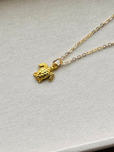 Load image into Gallery viewer, Honu, the Sea Turtle necklace, gold filled, 16” - 18”
