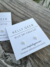 Load image into Gallery viewer, Sparkle star earrings, sterling
