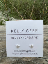 Load image into Gallery viewer, Sparkle star earrings, sterling
