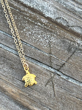Load image into Gallery viewer, Honu, the Sea Turtle necklace, gold filled, 16” - 18”

