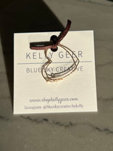 Load image into Gallery viewer, Loved, Sparkle Wire Heart Hoops, Petite, gold filled
