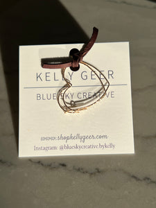 Loved, Sparkle Wire Heart Hoops, Petite, gold filled