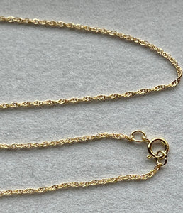Firefly, 18" Double Rope Chain, gold filled