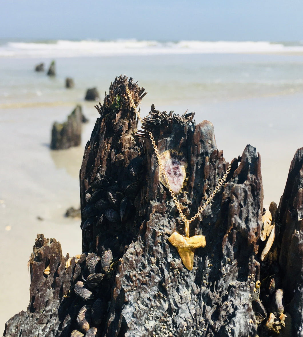 Shark Tooth, gold filled
